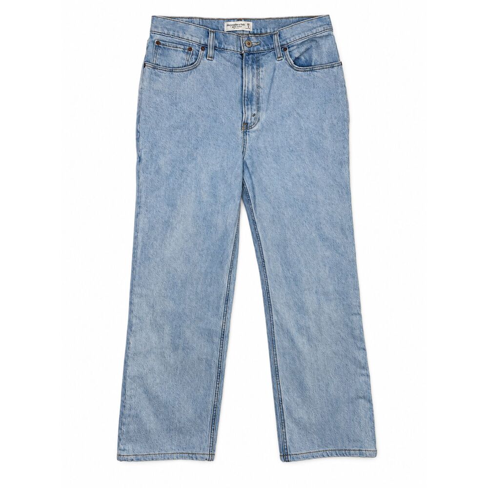 Abercrombie The 90s Relaxed Jeans 29 Short High Rise Light Wash Blue
